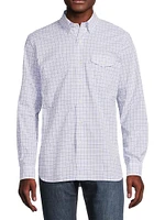Checked Cotton Button-Down Shirt