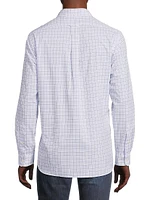 Checked Cotton Button-Down Shirt