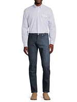Checked Cotton Button-Down Shirt