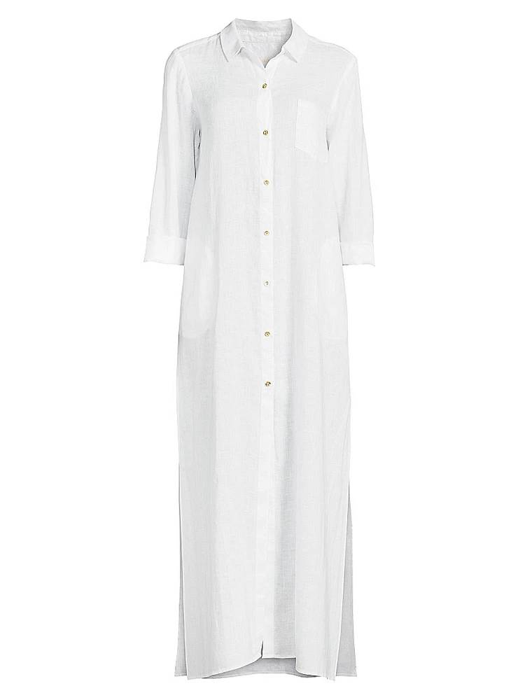 Natalie Maxi Cover-Up Shirtdress