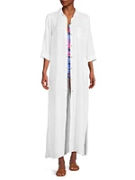 Natalie Maxi Cover-Up Shirtdress
