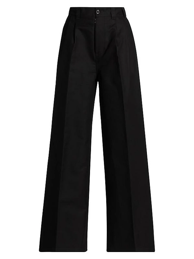 Heavy Cotton Wide-Leg Pants