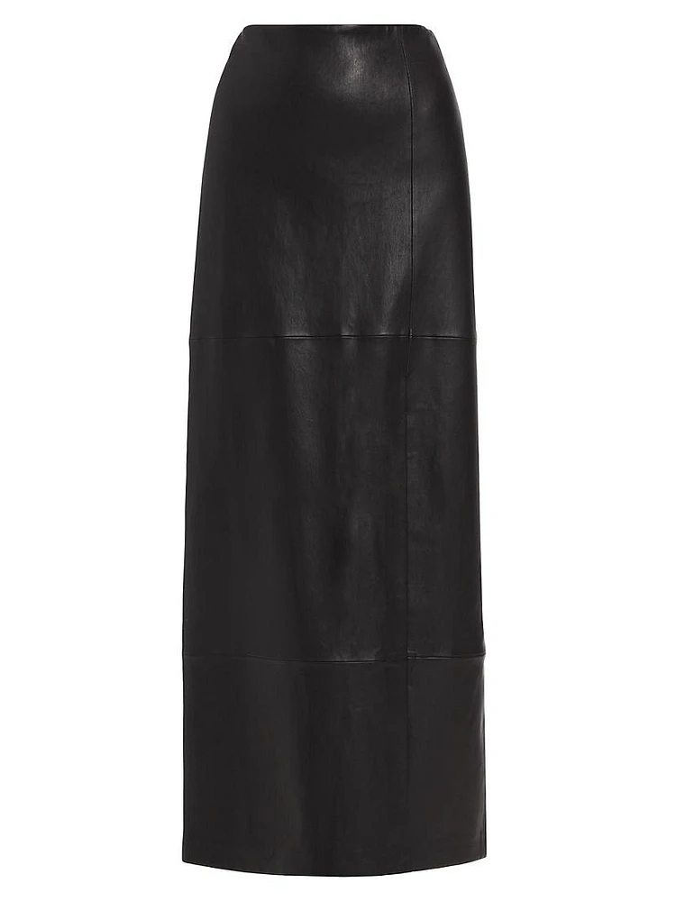 Ilana Leather Maxi Skirt