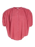 Fiorella Button-Front Blouse