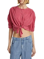 Fiorella Button-Front Blouse