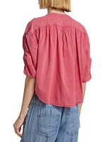 Fiorella Button-Front Blouse
