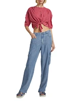 Fiorella Button-Front Blouse