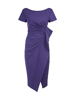 Farah Crepe Sheath Midi-Dress