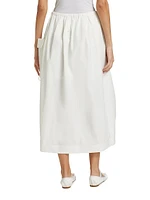 Sartorial Rawness Cotton-Blend Midi-Skirt