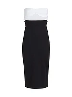 Colorblock Cut-Out Tube Dress