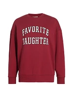 Collegiate Oversized Logo Cotton-Blend Sweatshirt