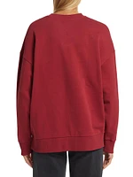 Collegiate Oversized Logo Cotton-Blend Sweatshirt