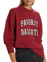 Collegiate Oversized Logo Cotton-Blend Sweatshirt