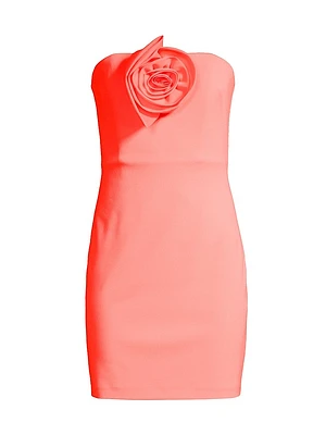 Floral Knit Crepe Minidress