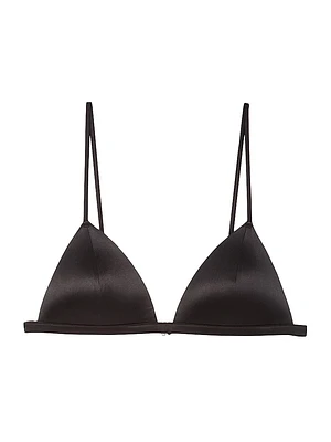 Silk-Blend Wireless Triangle Bra