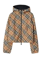 Check Drawcord Short Jacket
