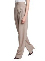 Straight-Leg Wool-Blend Voile Pants