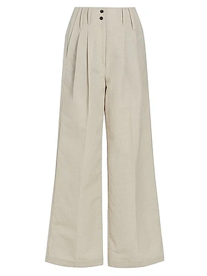 Sack Wide-Leg Wool-Blend Trousers