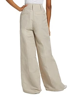 Sack Wide-Leg Wool-Blend Trousers