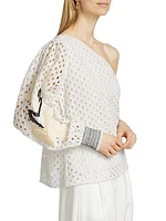 Tish Eyelet One-Shoulder Top