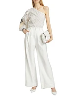 Tish Eyelet One-Shoulder Top