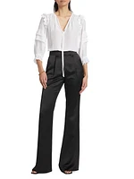 Samira Ruffle-Trim Blouse