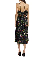 Goreti Printed Cotton Midi-Dress