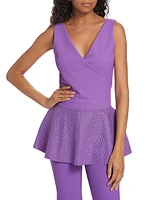 Poppy V-Neck Peplum Top