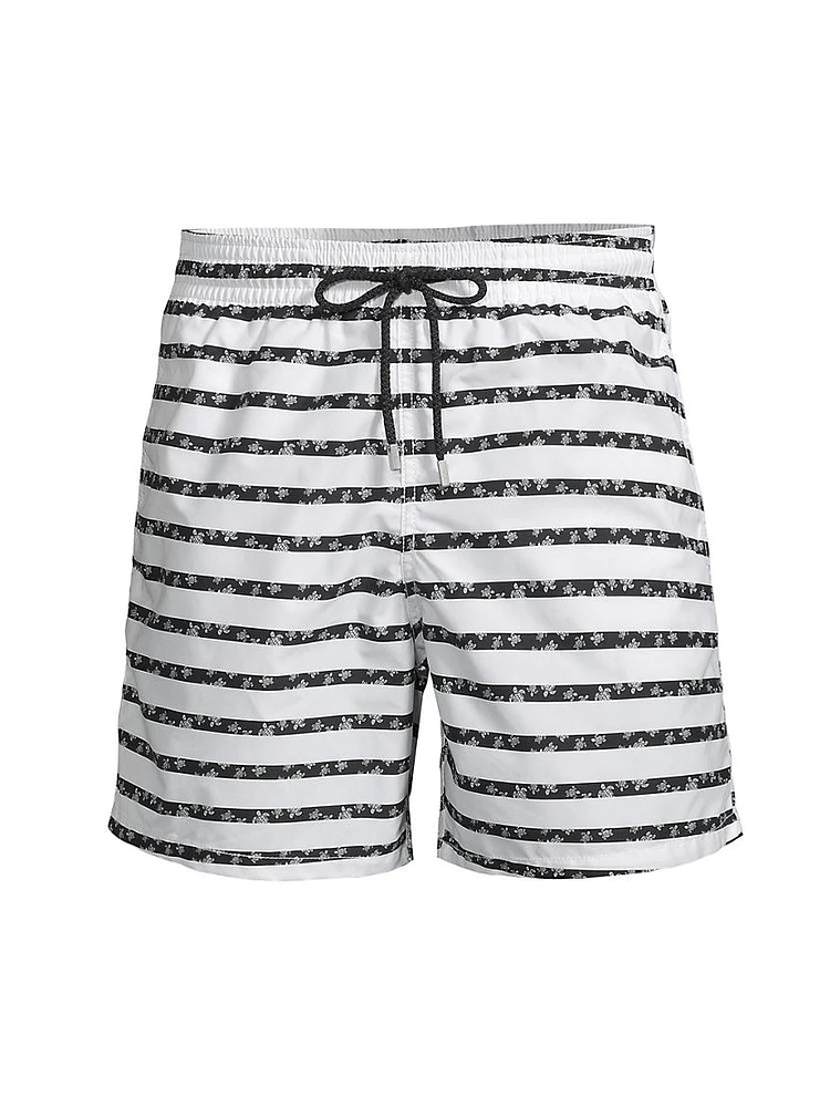 Striped Turtle Swim Shorts