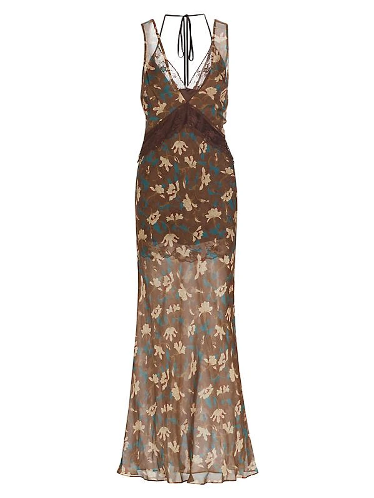 Avellino Floral Layered Lace Maxi Dress