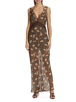Avellino Floral Layered Lace Maxi Dress