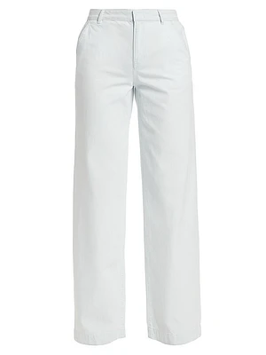 Celestine Cotton Twill Wide-Leg Trousers