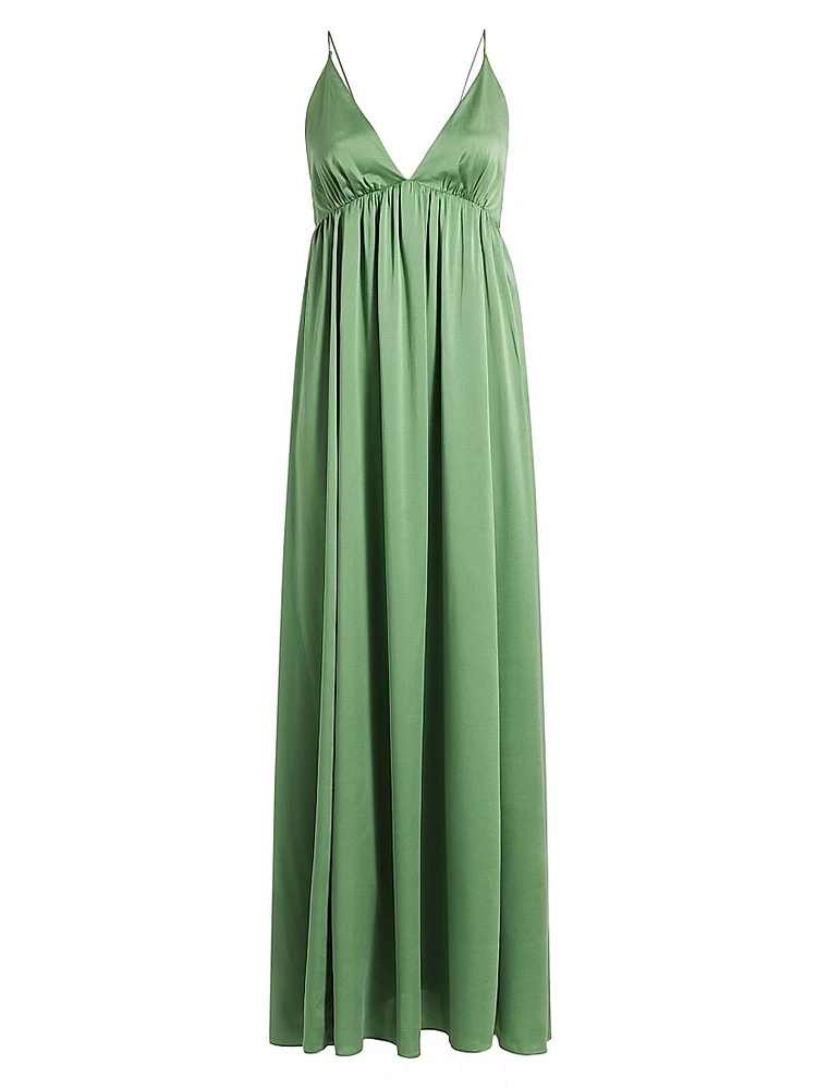Silk Plunge Slip Gown