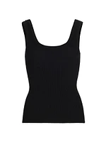 Rib-Knit Scoop Neck Tank Top