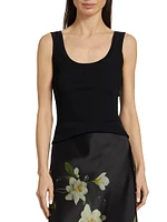 Rib-Knit Scoop Neck Tank Top