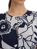Becci Floral Open-Back Midi-Dress