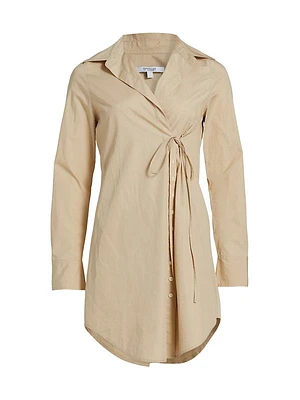 Cindy Long-Sleeve Cotton Minidress