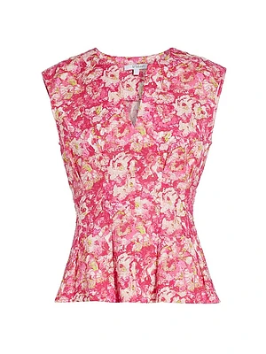 Teresa Floral Cotton Sleeveless Blouse
