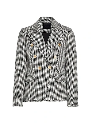 The Chana Cotton-Blend Tweed Double-Breasted Blazer