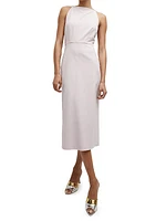 Reese Square-Neck Sleeveless Midi-Dress