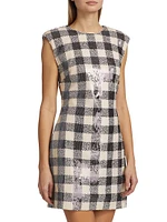 Parker Sequined Check Shift Dress