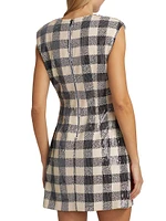 Parker Sequined Check Shift Dress