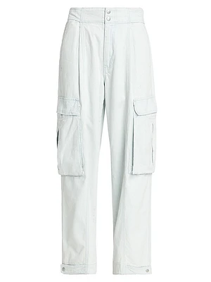 Cotton Wide-Leg Cargo Pants