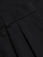 Pleated Wool High-Rise Trousers