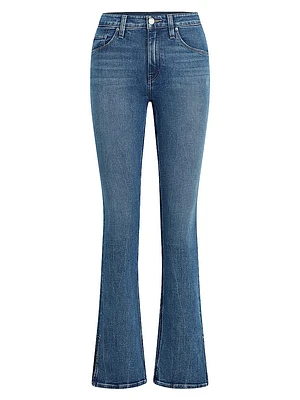 Barbara High-Rise Slit Baby Bootcut Jeans