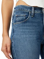 Barbara High-Rise Slit Baby Bootcut Jeans