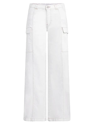 Maternity Utility Wide-Leg Cargo Jeans