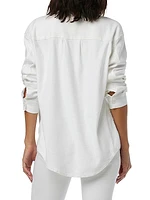 Oversized Linen-Blend Shirt