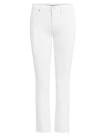 Nico Mid-Rise Slit Straight Ankle Jeans