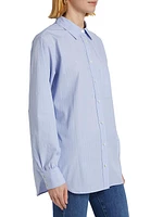 Pinstriped Cotton Oversized Shirt